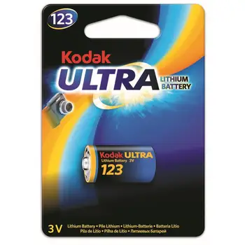 

Blister packs Kodak lithium controller Ultra 123 electronics batteries