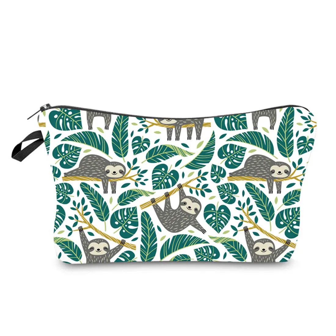 Cosmetic Bag Cosmetic Storage Bag Toiletry Bag Makeup Bag Cosmetic Case Sloth Abstract Art Cosmetic Bag Waterproof Printing Swanky Turtle Leaf Toilet Bag Style for Travel Makeup For Women