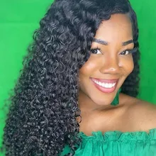 Melodie 28 30 32 pulgadas onda profunda mechones con cierre brasileño de la Virgen del pelo humano Frontal rizado mechones y 4X4 cierre