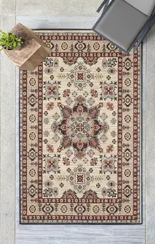 

Else Brown Beige Vintage Authentic 3d Print Non Slip Microfiber Bohemian Turkish Anatolian Modern Washable Area Rug Mat