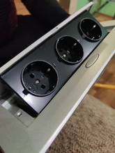 Enchufe DE escritorio toma DE corriente 2 3 DE EU FR con carga USB lenta emergente cubierta DE aleación DE aluminio plateado negro para sala DE reuniones enchufe pared,enchufes para pared,toma de corriente ,tomacorrien