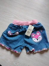 Pantalones cortos de vaquero con cintura elástica para niñas, bermuda femenina de princesa con estampado de flores a la moda para verano