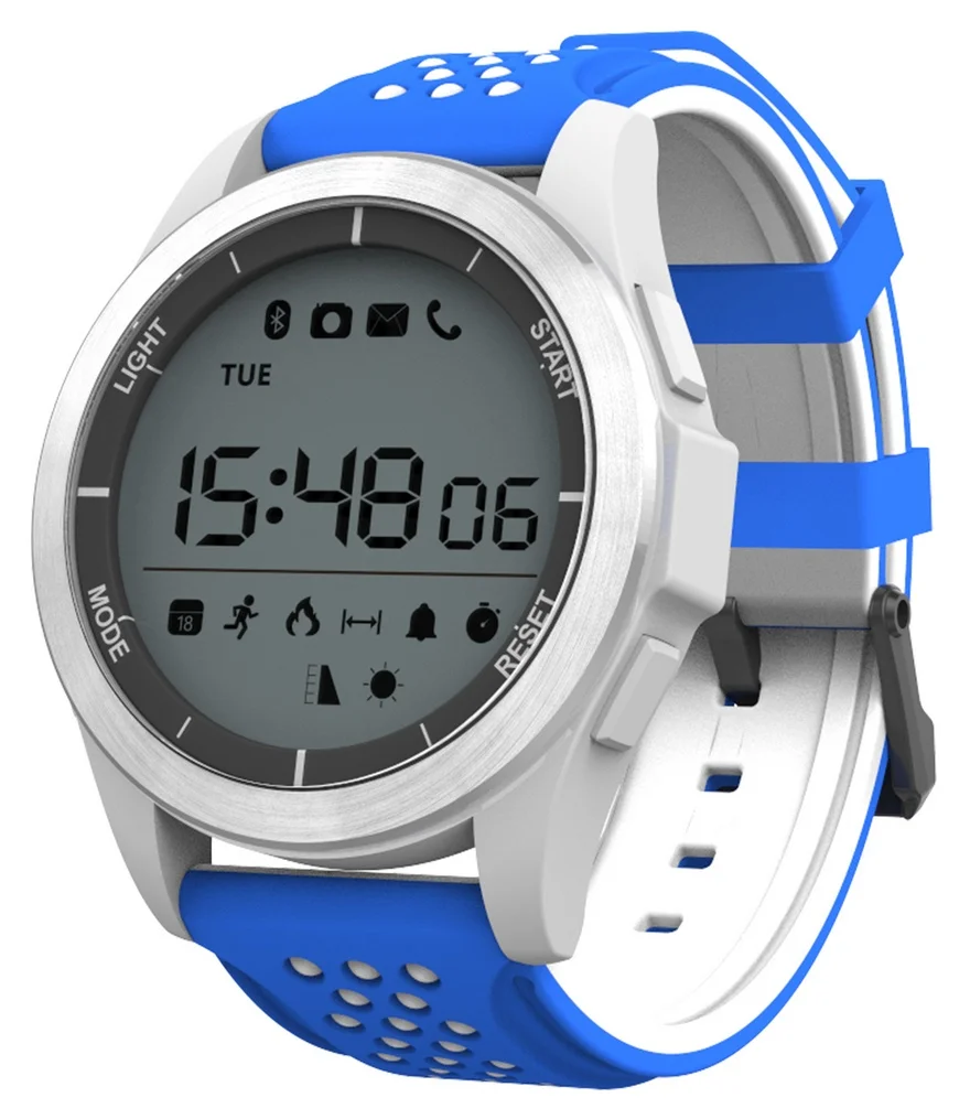 Смарт часы CARCAM SMART WATCH F3 фитнес-трекер, шагомер - Цвет: Бело-синий