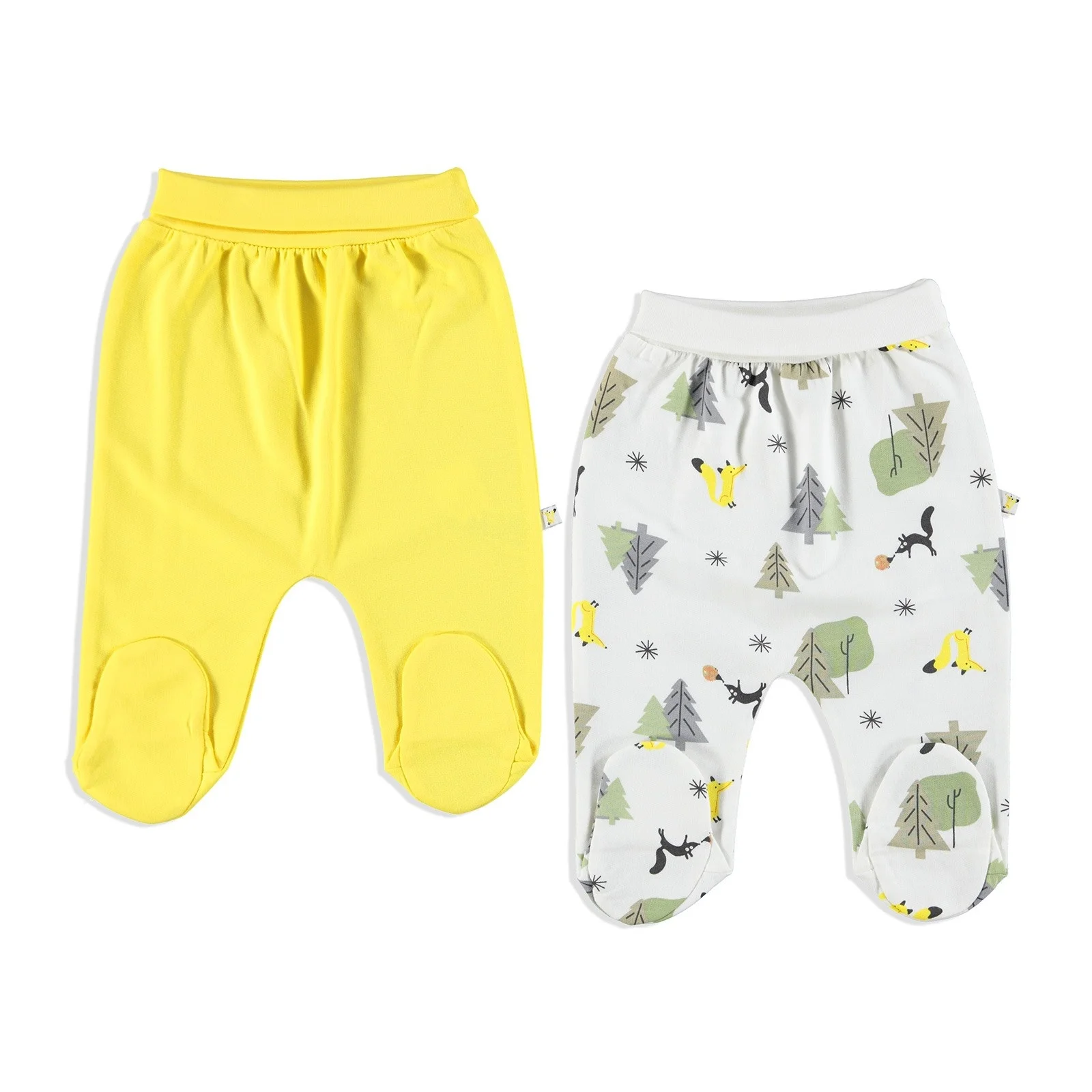 

ebebek Carmin Baby Little Fox Interlock Footed Pants 2 pcs