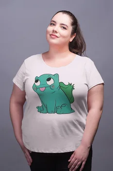 

Angemiel Wear Balbazar Pokemon White Women Cotton Large Size T-Shirt