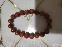 Pulsera con cuentas de arena dorada para mujer y hombre, abalorio con cuentas naturales de 6mm, 8mm y 10mm, el mejor regalo para Amiga