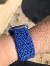 Correa de nailon trenzado para Apple watch, correa elástica de 44mm, 40mm, 38mm y 42mm, serie iWatch 3, 4, 5, se, 6