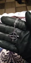 Misterioso Cruz fantasma destino llave collar con colgante Punk Cruz Ghoul cadena fantasma banda Grucifix Papa Emérito de regalo de la joyería