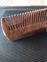 Sandalwood Comb Beard Tooth Beautiful Vintage Gold-Wire Natural Women for Handmade