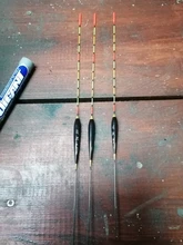 3 uds pesca Float de madera fluorescente de alta sensibilidad Bobber flotadores luminosos marcado audaz pesca flotador ligero accesorios de pesca