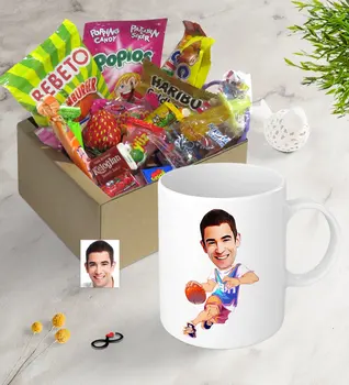 

Personalized Men Basketball Player Caricature Of Nostalgic Lezzetler Mug Seti-2 Reflectively Ancient Days Çucukluk Candy Personalized gift