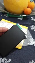 BISI GORO-Billetera de metal antirrobo unisex RFID, automática, para tarjetas de banco, tarjetera de negocios