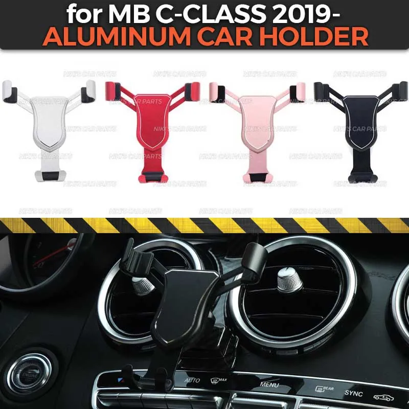 Алюминиевый автомобильный держатель для Mercedes-Benz c-класс-алюминиевый сплав 1 комплект украшения автомобиля аксессуары для укладки интерьера телефона