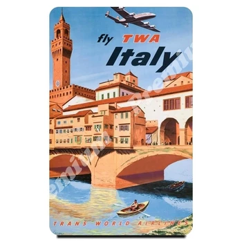 

Italy souvenir magnet vintage tourist poster