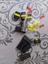 Kit de 2-5 Juegos de 2 pines 1/2/3/4/5/6 pines Way AMP supersello conector de cable eléctrico impermeable para conector a prueba de agua para coche