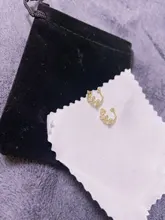 XIYANIKE-pendientes de plata de primera ley con forma de hoja para mujer, aretes pequeños, plata esterlina 925, Circonia cúbica, zirconia, circonita, zirconita, ajustable, hecho a mano