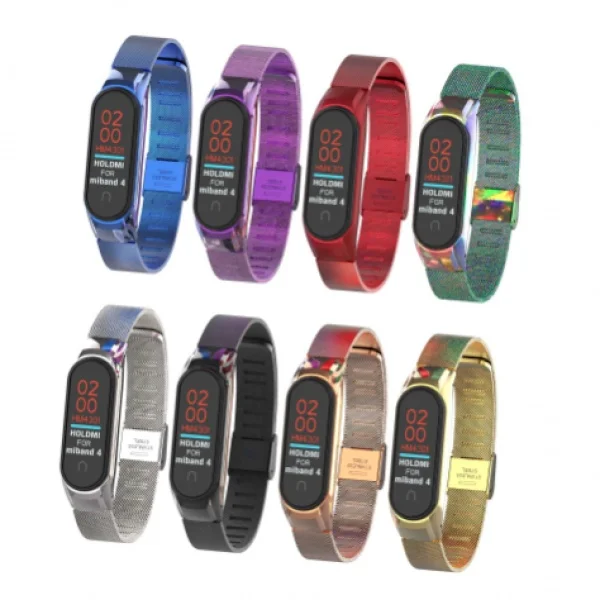 Металлический ремешок для Xiaomi Mi Band 3/4(Розовое-золото