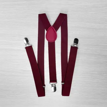 

Pants suspenders narrow (2.5 cm, 3 clips, Cherry) 54164