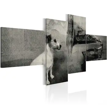 

Table-Phonograph and small dog-100x45