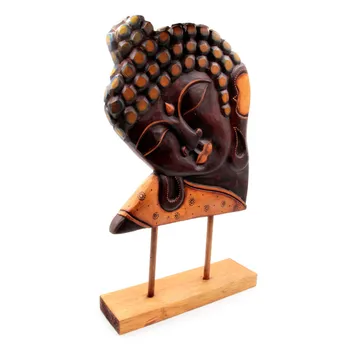 

Panel table Buddha carving and painting on wood albesia 53 cm-32 cm