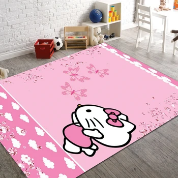 

Hello Kitty 2 Patterned Carpet ,Non Slip Floor Carpet,Teen's Carpet,Kid's Carpet,Turkish Rug