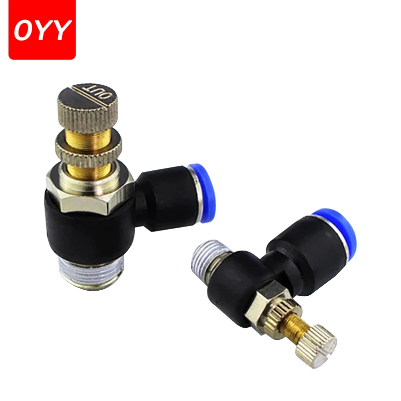 Conector Rápido Regulador de Pressão Válvula do Acelerador Compressor Acessórios ar Encaixe Pneumático 30 Peças Sl1001 Sl10-02 Sl12-03