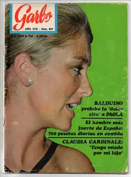 

Magazine Garbo N ° 847 - 28-05-1969 - Richard Antony, Paola, Claudia Cardinale, Liz Taylor, Adamo