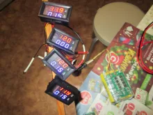 0,56 pulgadas Mini Digital voltímetro amperímetro DC 100V 10A Panel Amp voltios medidor de corriente de voltaje probador Azul Rojo de doble LED pantalla