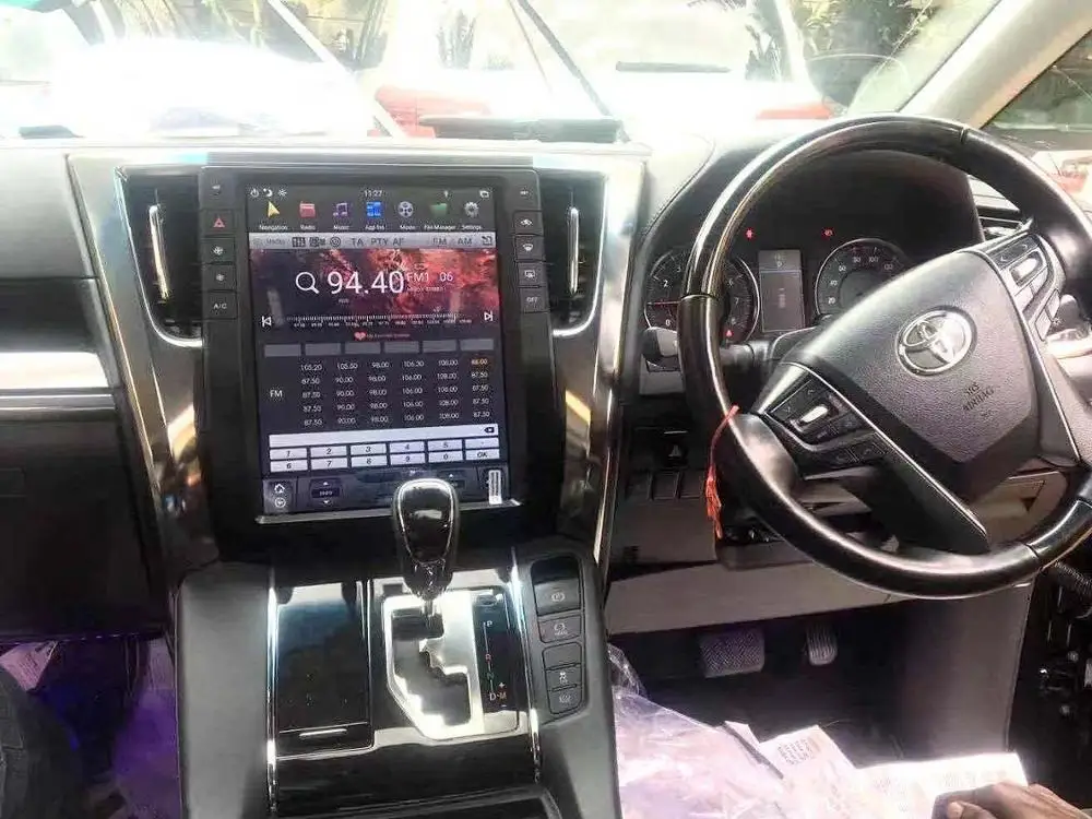 "YOKOTRON" 12," сенсорный телса стиль Android 8,1 Автомагнитола для Toyota Alphard Vellfire 30 серии 2012-+ gps