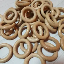 Lets Make-anillos de madera para dentición de bebé, roedores de madera de arce Natural de superficie lisa 98/70/55/40mm, sin Bpa, 50 Uds.