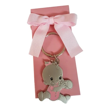 

Lot 12 keychains bebe bodysuit Pink with baby bottle, with box and Lariat a game. Personalized with recording in the side back.