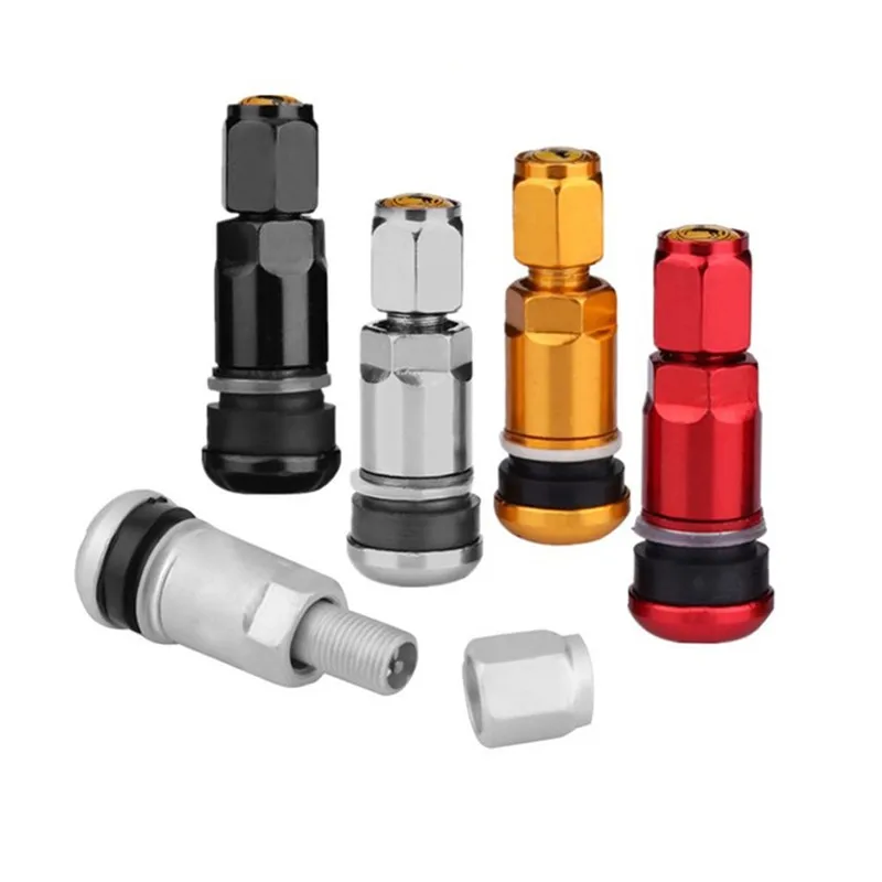 tire valve caps 4Pcs Universal Metal Car Motorcycle Tubeless Wheel Tyre Valve Stem Caps
