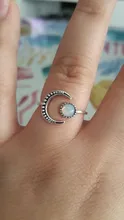 Anillo ajustable abierto de piedra lunar para mujer, de Color plata sortija de compromiso, Circonia cúbica, zirconia, circonita, zirconita, Estilo Vintage