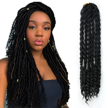 

Werd Goddess Crochet Artificial Knitted Synthetic Wig Wavy Crochet Braid Crochet Synthetic Hair Extension