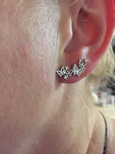 XIYANIKE-pendientes de circón con lazo para mujer, de Plata de Ley 925, moda coreana, gran oferta, VES6613