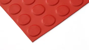 

Pavement circles red rubber 3mm. Lestare15,00x1,00 m and 3mm thickness