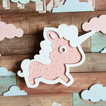 

Children's night light unicorn, pink