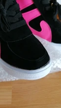 Women Shoes Platform-Sneakers Height Black White Casual Chaussures Increasing Suede Femme