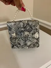 Bolso de hombro con diseño de serpiente para mujer, bandolera pequeña con hebilla y patrón de Animal, Diagonal, 2021