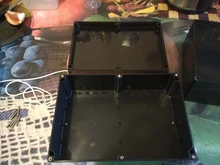 Caja de plástico para electrónica, caja de instrumentos para proyectos eléctricos, carcasa de empalme, impermeable, color negro