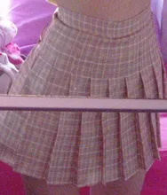 QRWR-minifaldas plisadas para mujer, faldas coreanas de cintura alta, a cuadros, sexys, con cremallera, 2020