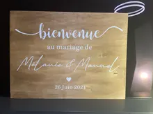 Estilo francés boda espejo vinilo pegatina nombres personalizados pared pegatina boda bienvenida signo vinilo murales romántico Mariage decoración AZ843