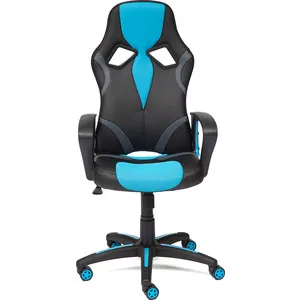 

Armchair tetchair runner leather/Deputy/fabric black/blue 36-6/23