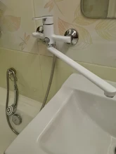 Shower Faucet Spray-Painting Bathroom-Tap Brass Frap White Outlet Body-Surface