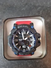 SMAEL- Relojes deportivos digitales para hombre, reloj masculino de pulsera LED, de cuarzo resistente al agua 50m