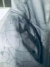 Sudadera con capucha para mujer, de dibujos animados, de oso, primavera y verano, con cremallera, moda coreana, 12345-Lillte