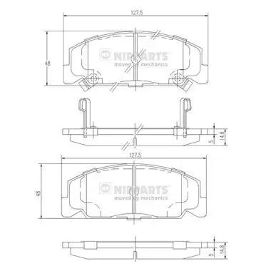 Колодки тормозные HONDA ACCORD 1.6/1.8 83-85/CIVIC 1.4-1.6 88-95