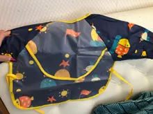 Baberos Bandana para bebé, bonitos Baberos de dibujos animados coloridos, impermeables, para comer, dibujo de manga larga, delantal, babero de autoalimentación para bebé