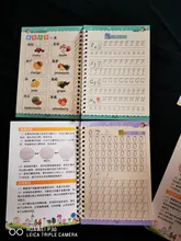 Libro de aprendizaje de números en inglés para niños, libro de arte para práctica de pintura, escritura de caligrafía, juguete de escritura en inglés, 4 libros