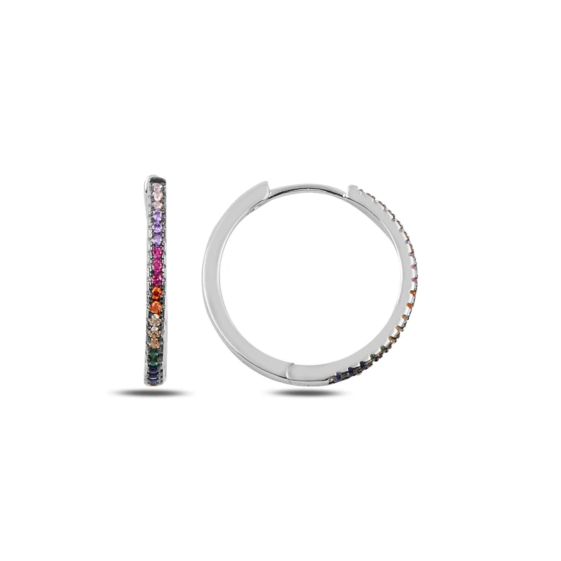 

Silver 925 Sterling Zircon Stone 20mm Ring Earrings